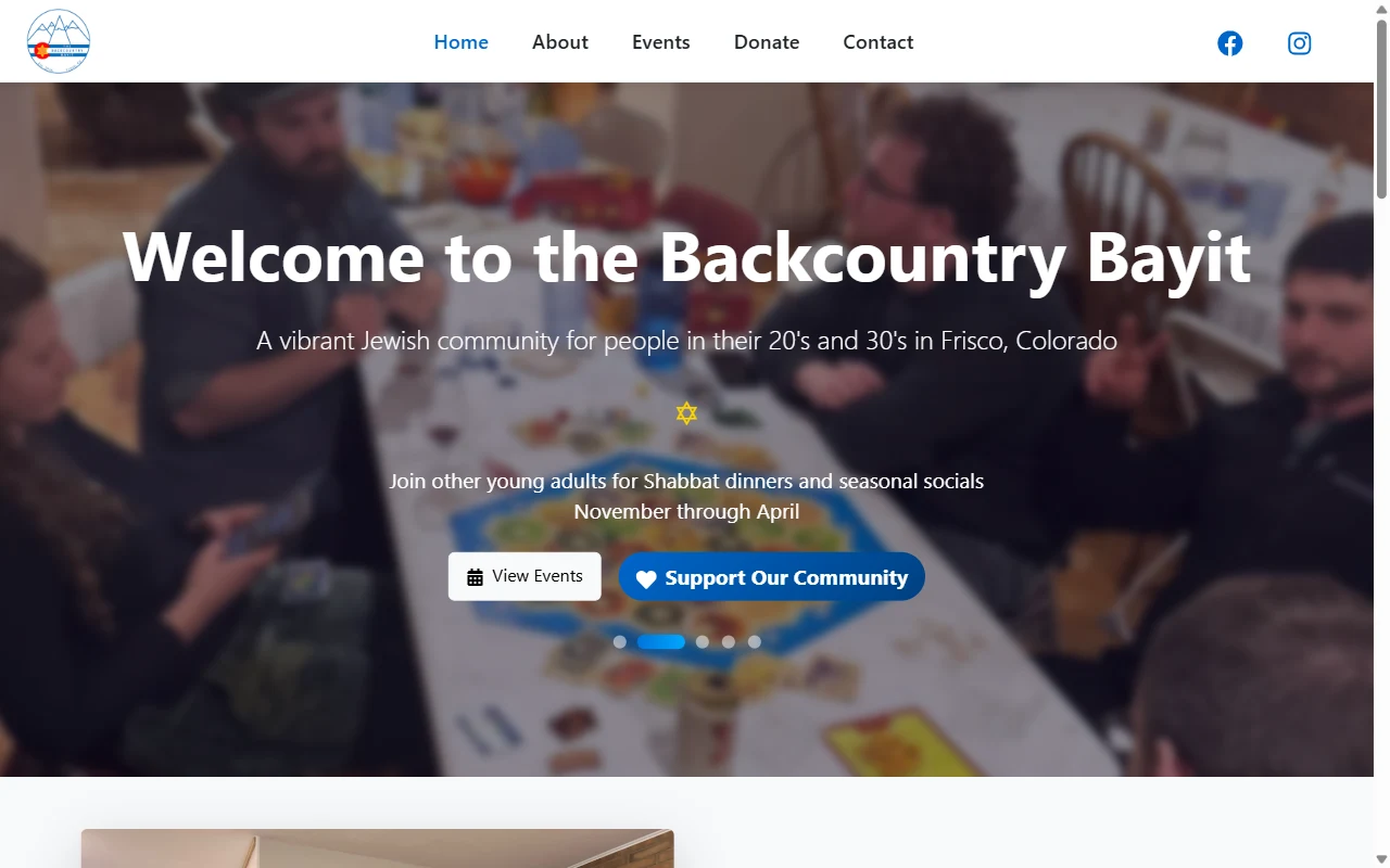 Backcountry Bayit  -  live site preview